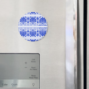 Aimant Motif grec méditerranéen bleu