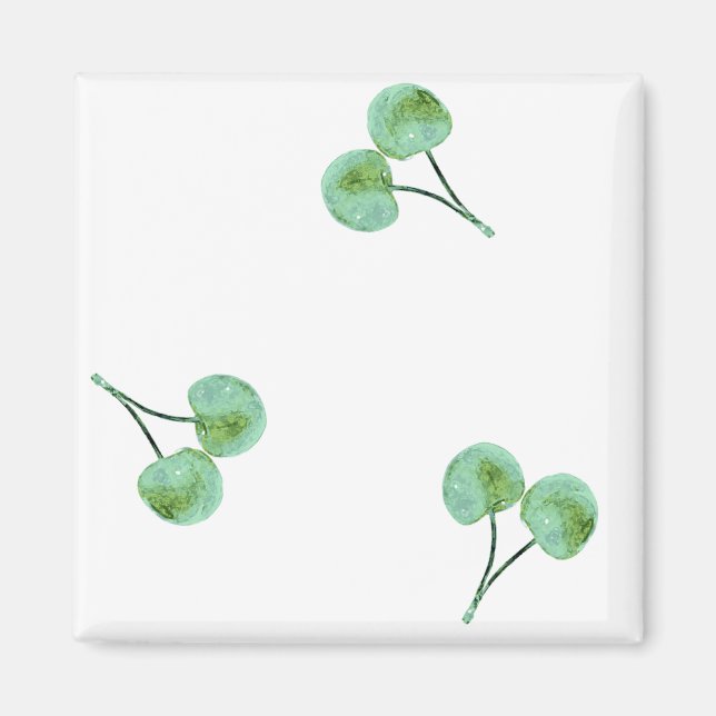 Aimant Motif Green Cherry (Devant)