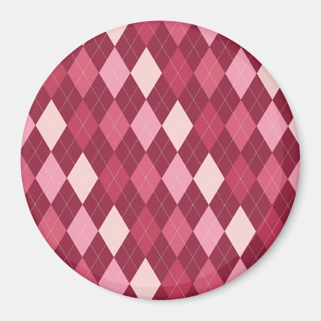 Aimant Motif Jacquard rouge (Devant)