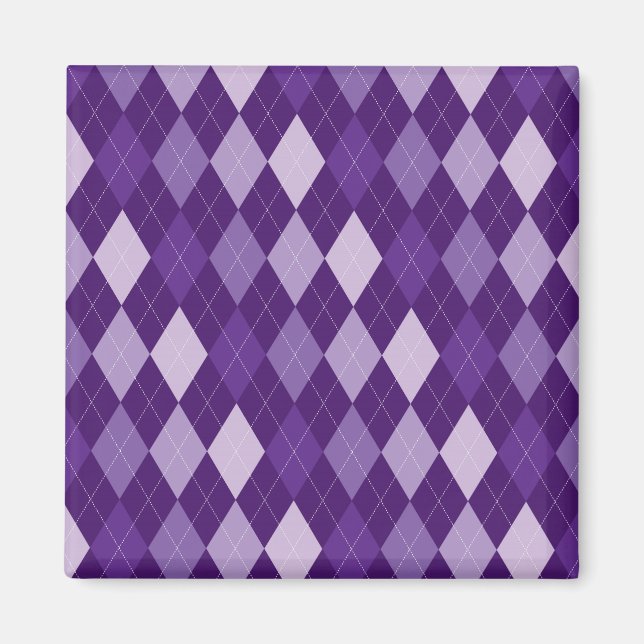 Aimant Motif Jacquard violet (Devant)
