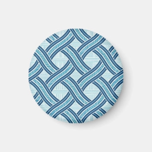 Aimant Motif Lignes Bleues