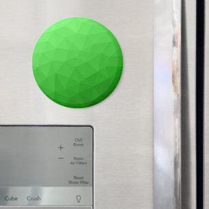 Aimant Motif lumineux à maillage géométrique dégradé vert