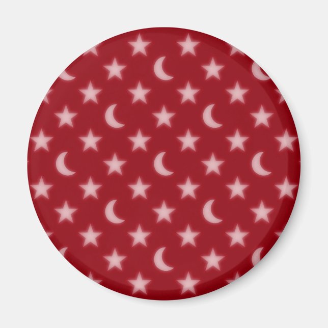 Aimant Motif Lunes et étoiles (Devant)