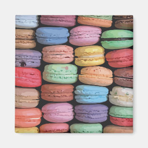 Aimant Motif Macaron français coloré