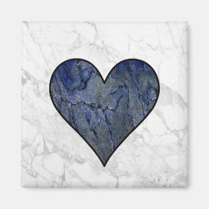 Aimant Motif marbré en pierre bleue