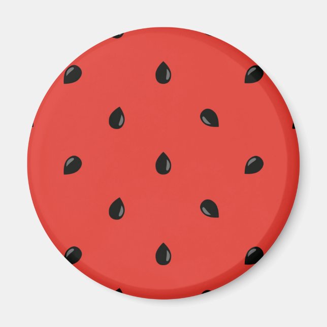 Aimant Motif minimaliste de graines de pastèque (Devant)