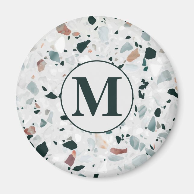 Aimant Motif moderne Abstrait Terrazzo (Devant)