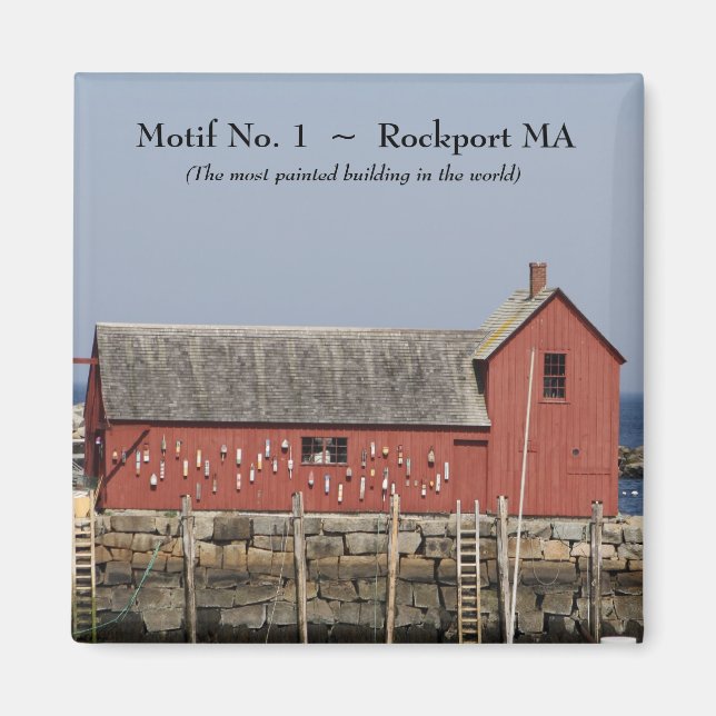 Aimant Motif no 1 ~ Rockport MA (Devant)