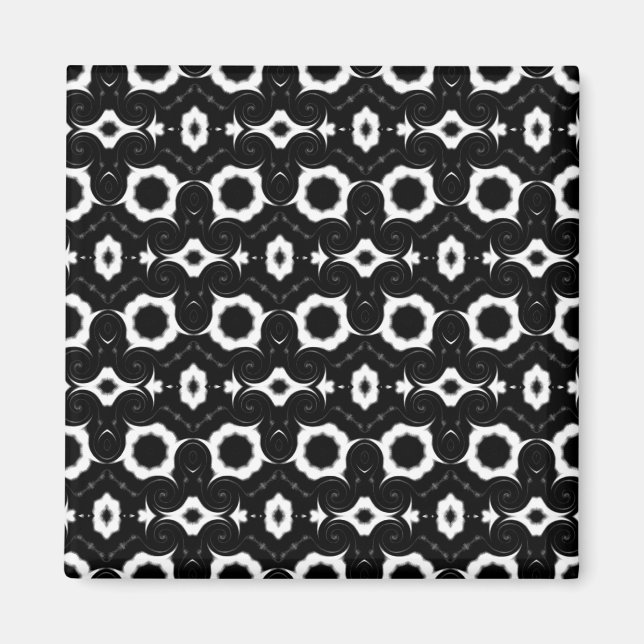 aimant motif noir et blanc classique (Devant)