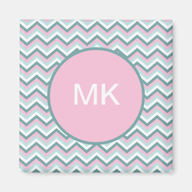 Aimant Motif Ocean Mist Chevron (Devant)