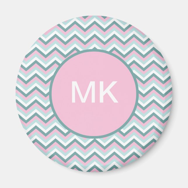 Aimant Motif Ocean Mist Chevron (Devant)