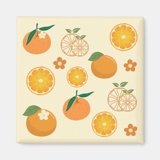 Aimant Motif Oranges (Devant)