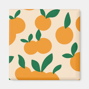 Aimant Motif Oranges De Fruits Citriques De Style Moderne