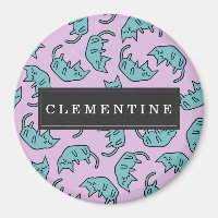 Motif paisible Kitty avec prénom