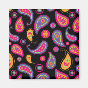 Aimant Motif Paisley Coloré