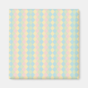 Aimant Motif pastel de printemps/Pâques argyle