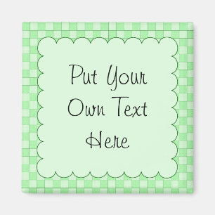 Aimant Motif Patchwork Vert