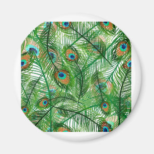 Aimant Motif Peacock plumes