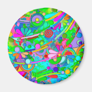 Aimant Motif Peint À La Main Et Numériquement Art 18