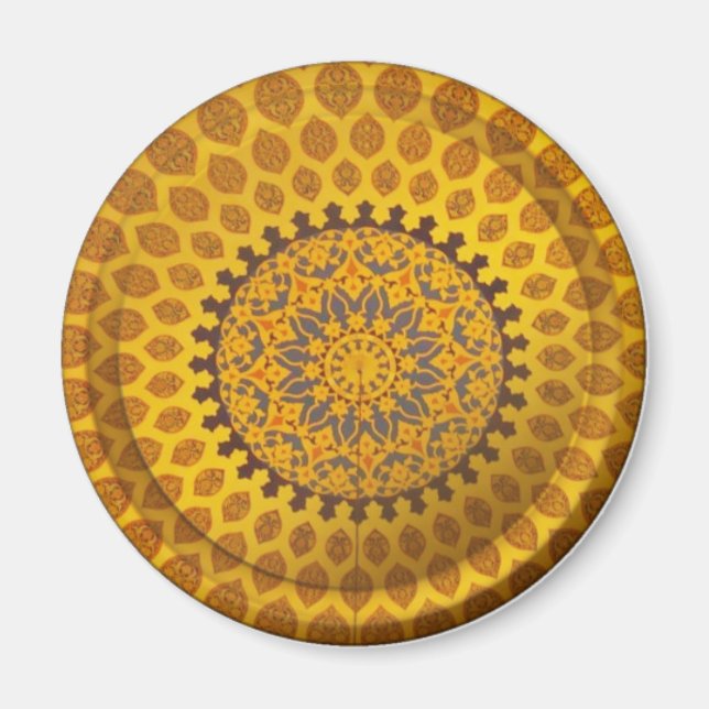 Aimant Motif persan Bronze Doré (Devant)