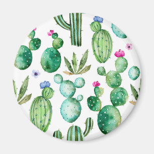 Aimant Motif Plante Cactus aquarelle