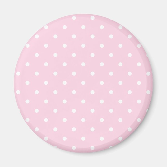Aimant Motif Pois rose clair (Devant)