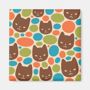 Aimant Motif Polka Dot Cats