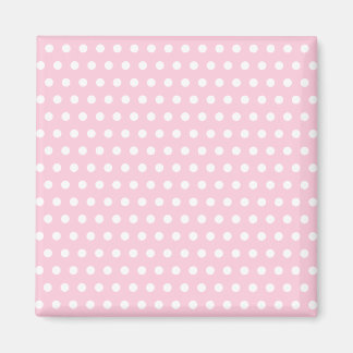 Aimant Motif Polka Rose et Blanc. Spotty.