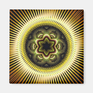 Aimant Motif psychédélique ensoleillé et lumineux