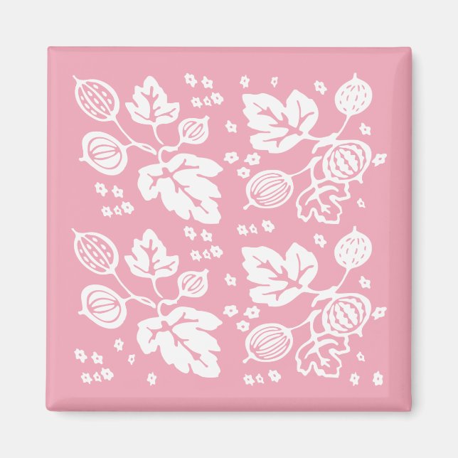 Aimant Motif Pyrex vintage - Gooseberry (Blanc) (Devant)