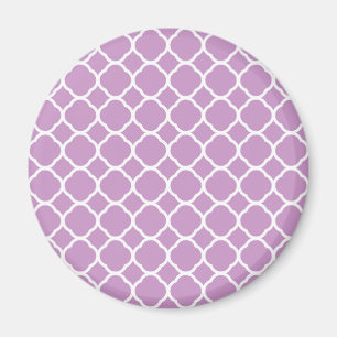 Aimant Motif Quatrefoil Violet Lavande Poussiéreux