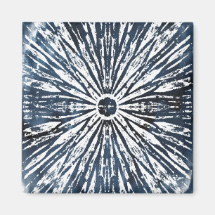 Aimant Motif radial Indigo Ink