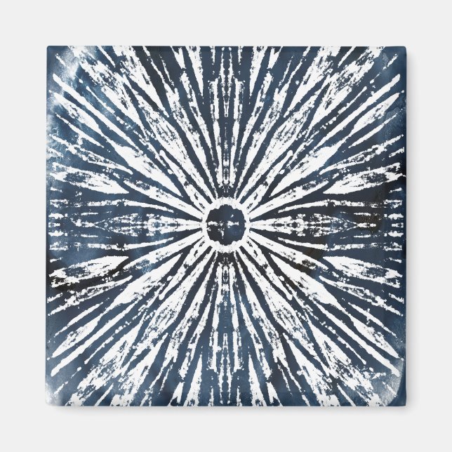 Aimant Motif radial Indigo Ink (Devant)