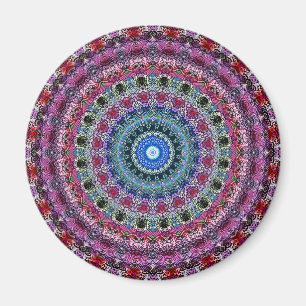 Aimant Motif radial psychédélique :
