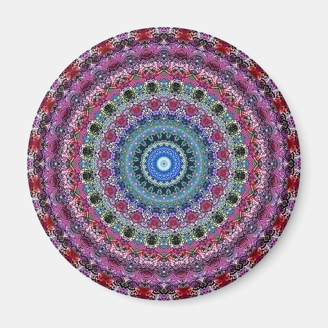 Aimant Motif radial psychédélique : (Devant)