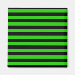 Aimant Motif rayé vert et noir gras