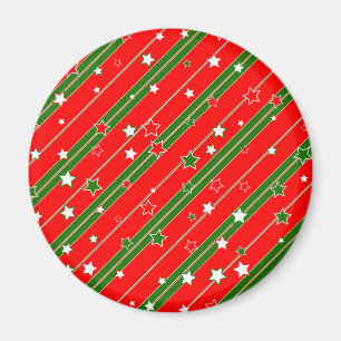 Aimant Motif Red et Green Christmas Star
