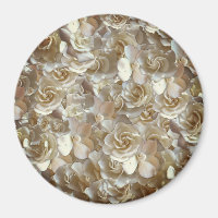 Motif Rose d'Ivoire – Art Floral Élégant