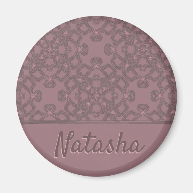 Aimant Motif Rose Dusty personnalisé (Devant)