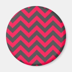 Aimant Motif rose et gris au néon de Chevron