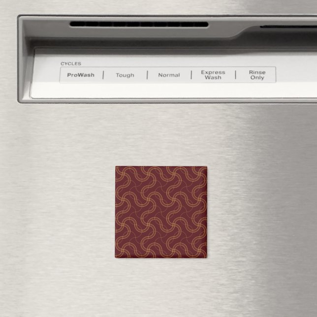 Aimant Motif rouge luxueux à rayures ondulées (In Situ (Lave-vaisselle))