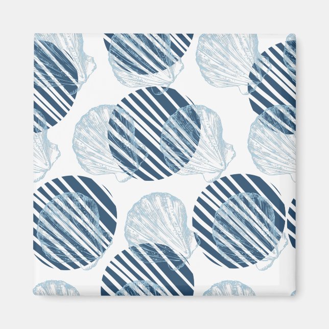 Aimant Motif sans couture aux couleurs tendance avec coqu (Devant)