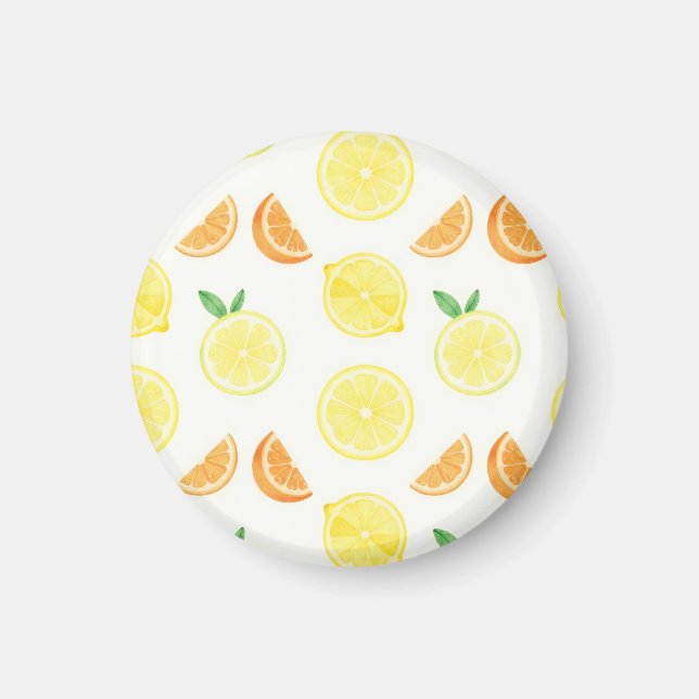 Aimant Motif sans couture de tranches de citrus frais (Devant)