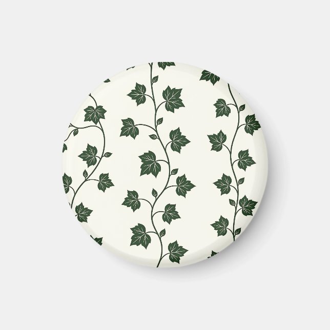 Aimant Motif sans couture de vigne de lierre vert classiq (Devant)
