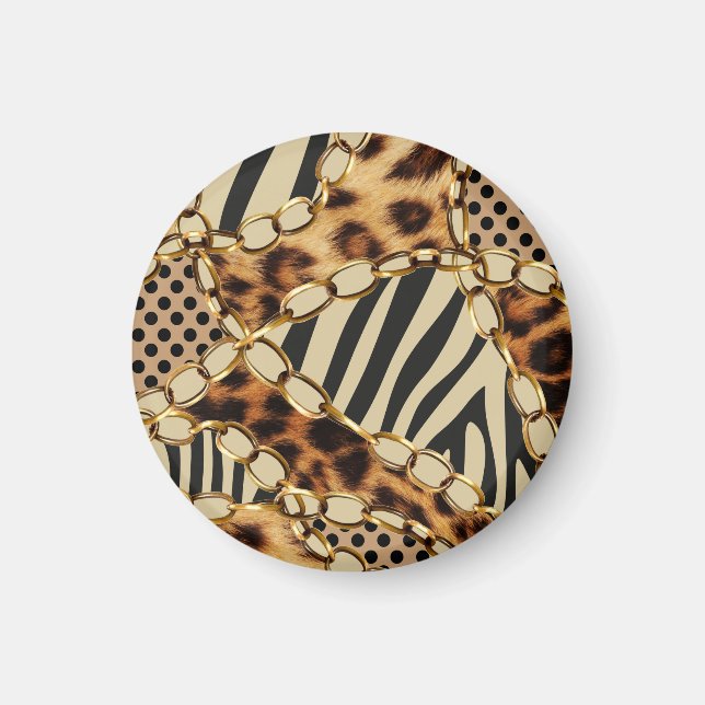 Aimant Motif sans couture Leopard Poster de animal (Devant)