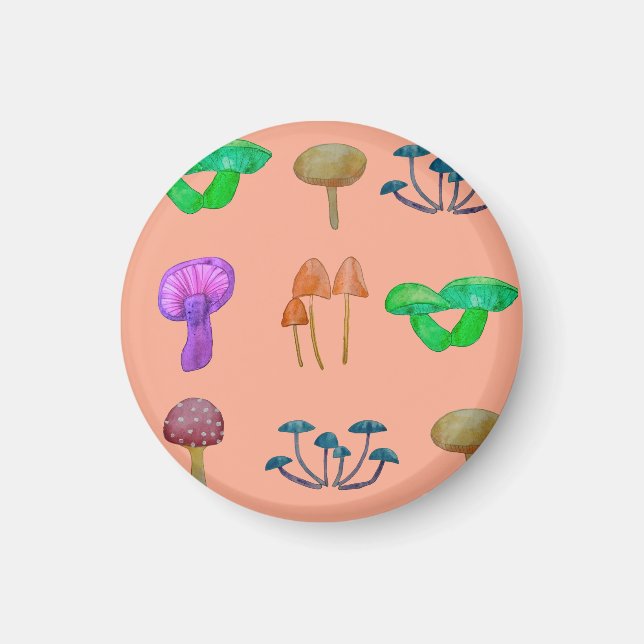 Aimant Motif simple champignons (Devant)