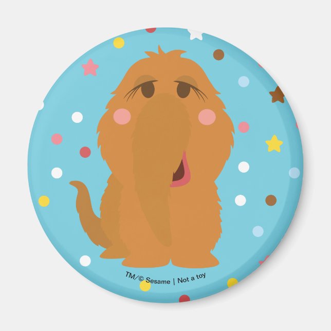 Aimant Motif Snuffleupagus Blue Stars & Dots (Devant)