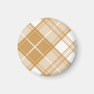 Aimant Motif Tartan Marron Blanc yxm0uat9