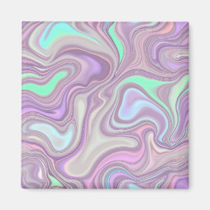 Aimant Motif Tourbillon de Marbre Violet Pastel