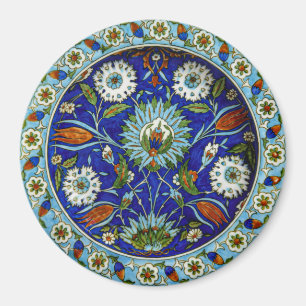 Aimant Motif Turc Iznik Symétrie Motif à Fleur